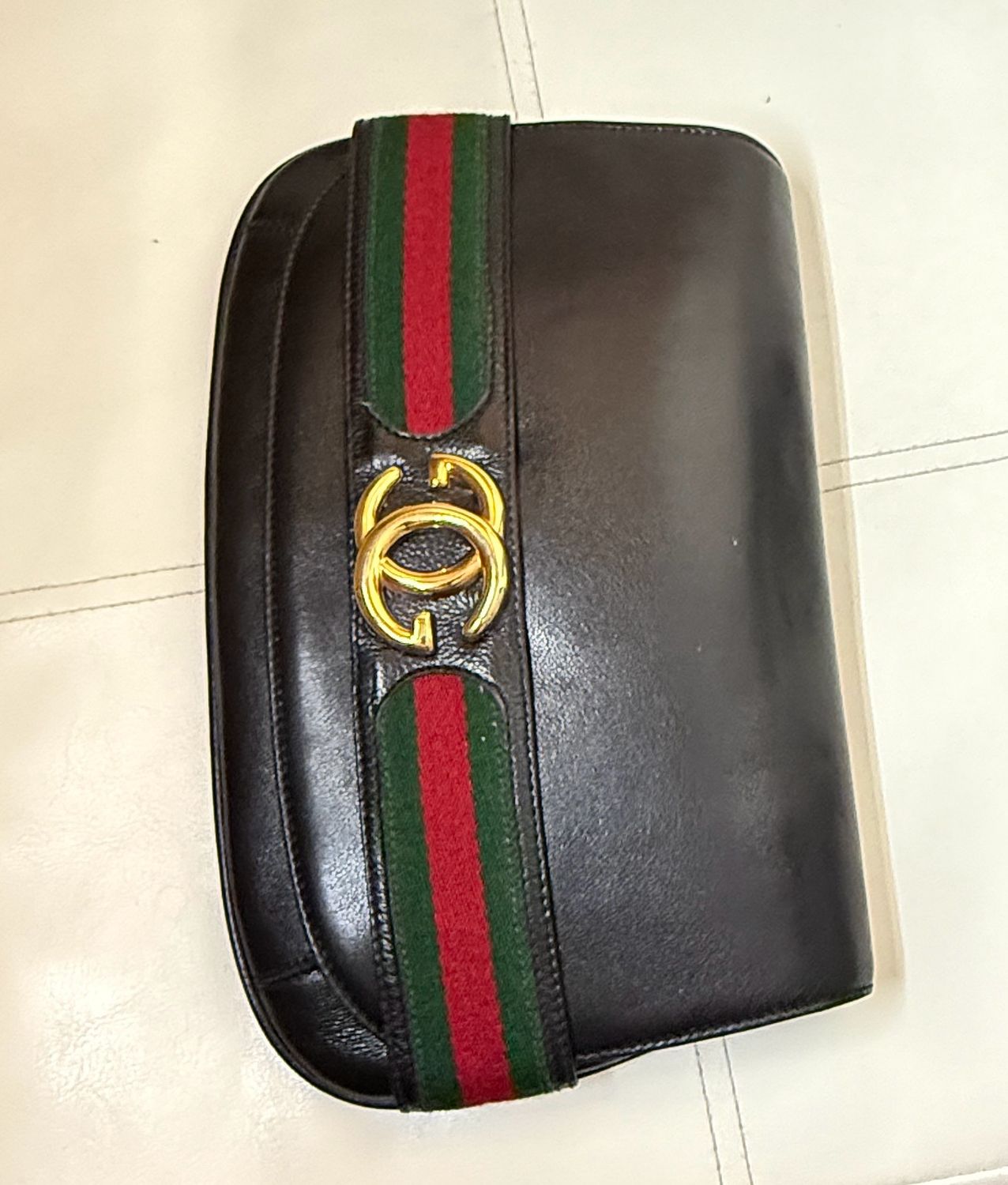Gucci Web Cluth Black
