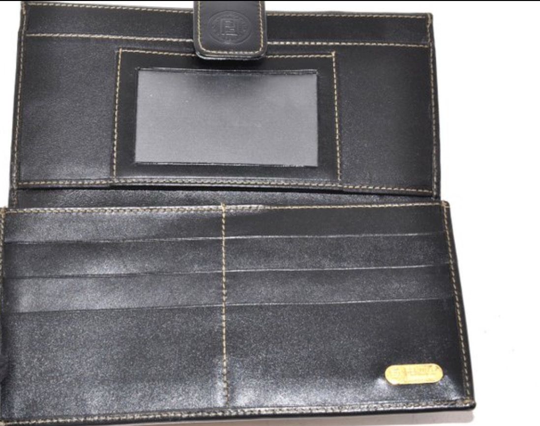 Fendi Brown Canvas and Leather long  Wallet