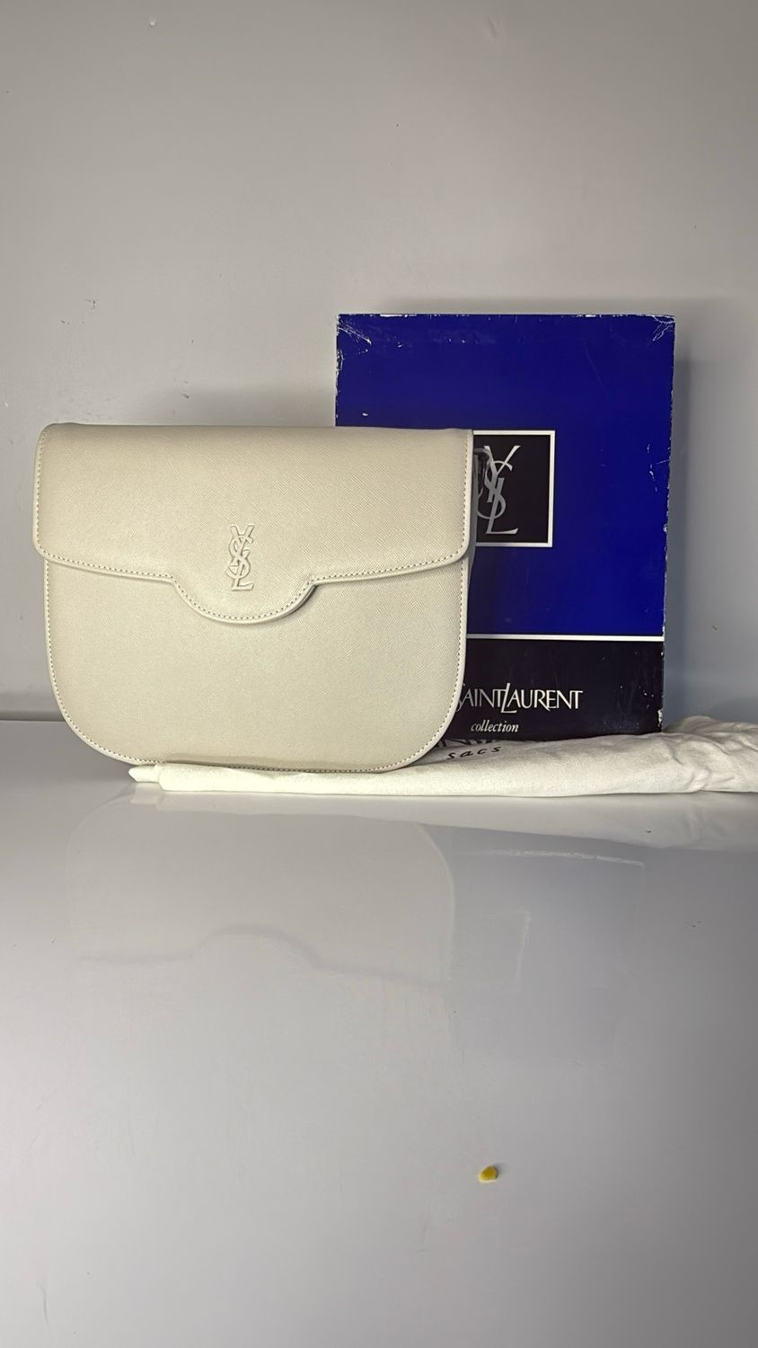 YSL Shoulder Bag with Box Off-White