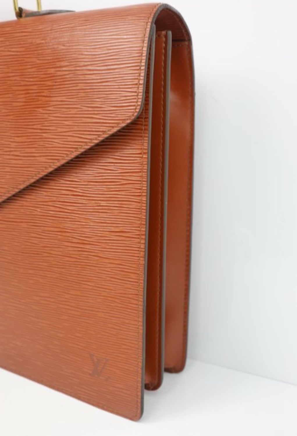 Louis Vuitton Cognac brown Epi Leather Serviette Conseiller  business