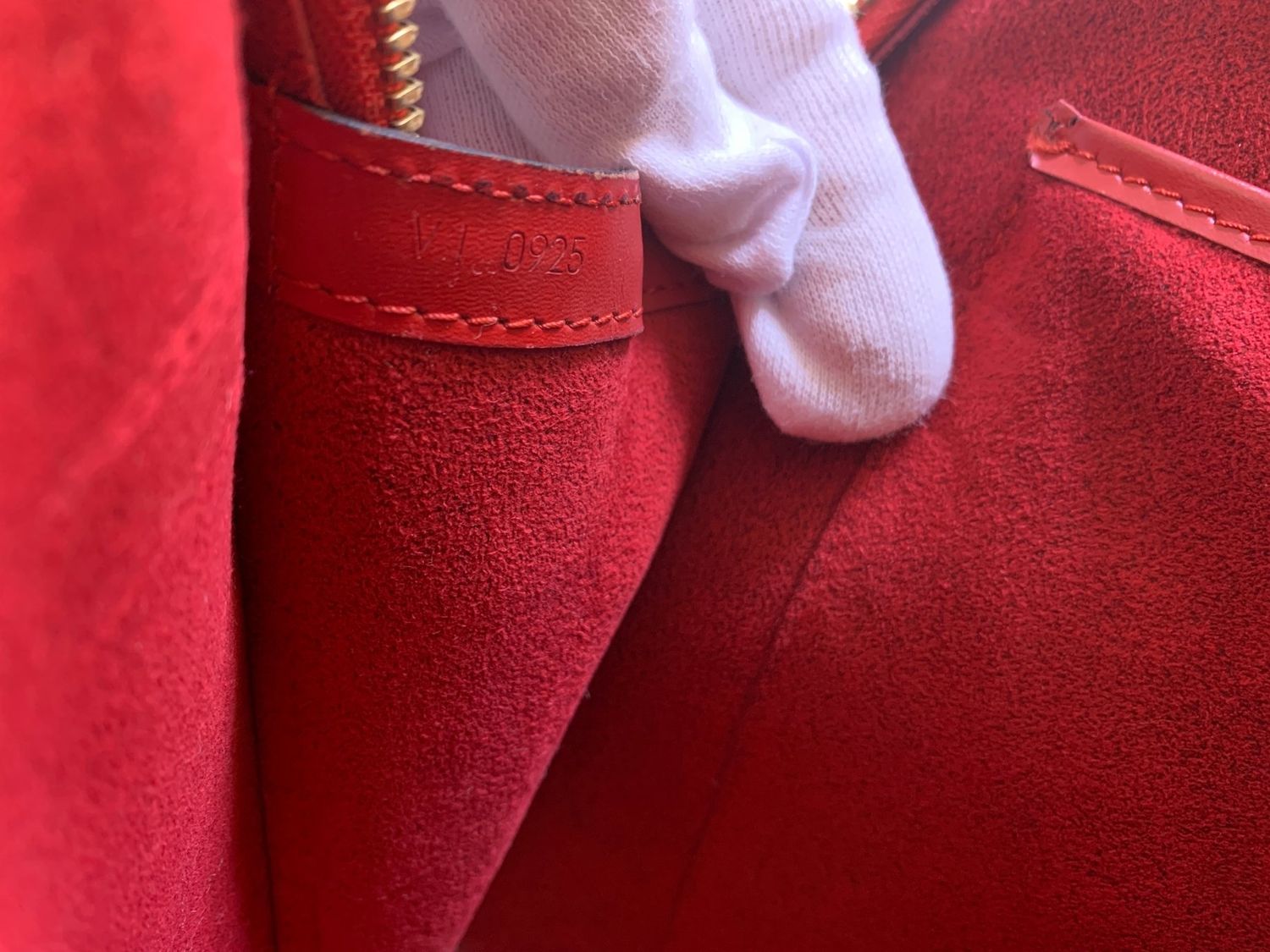 Louis Vuitton Lussac Epi Leather Shoulder Bag | Red