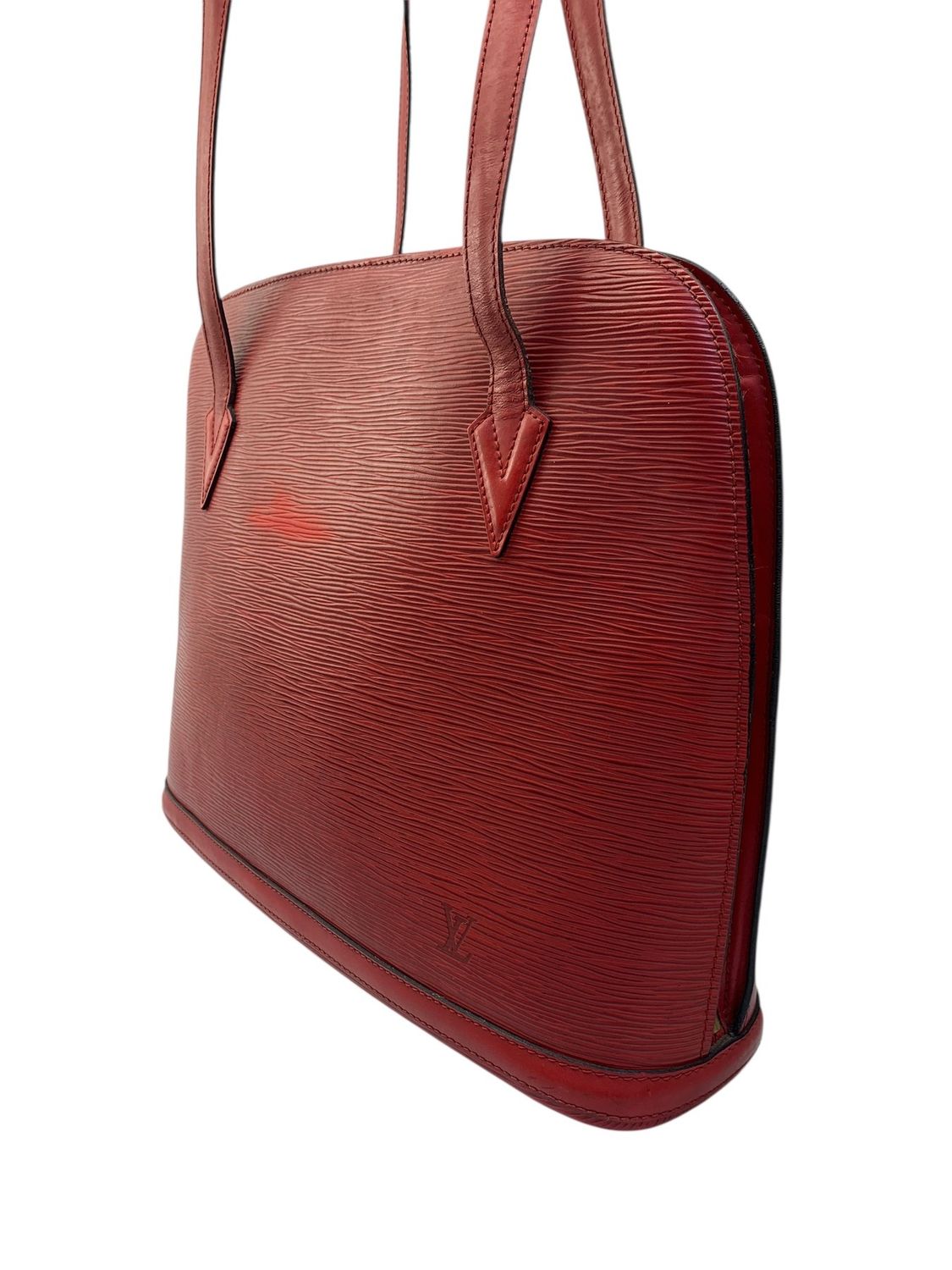 Louis Vuitton Lussac Epi Leather Shoulder Bag | Red