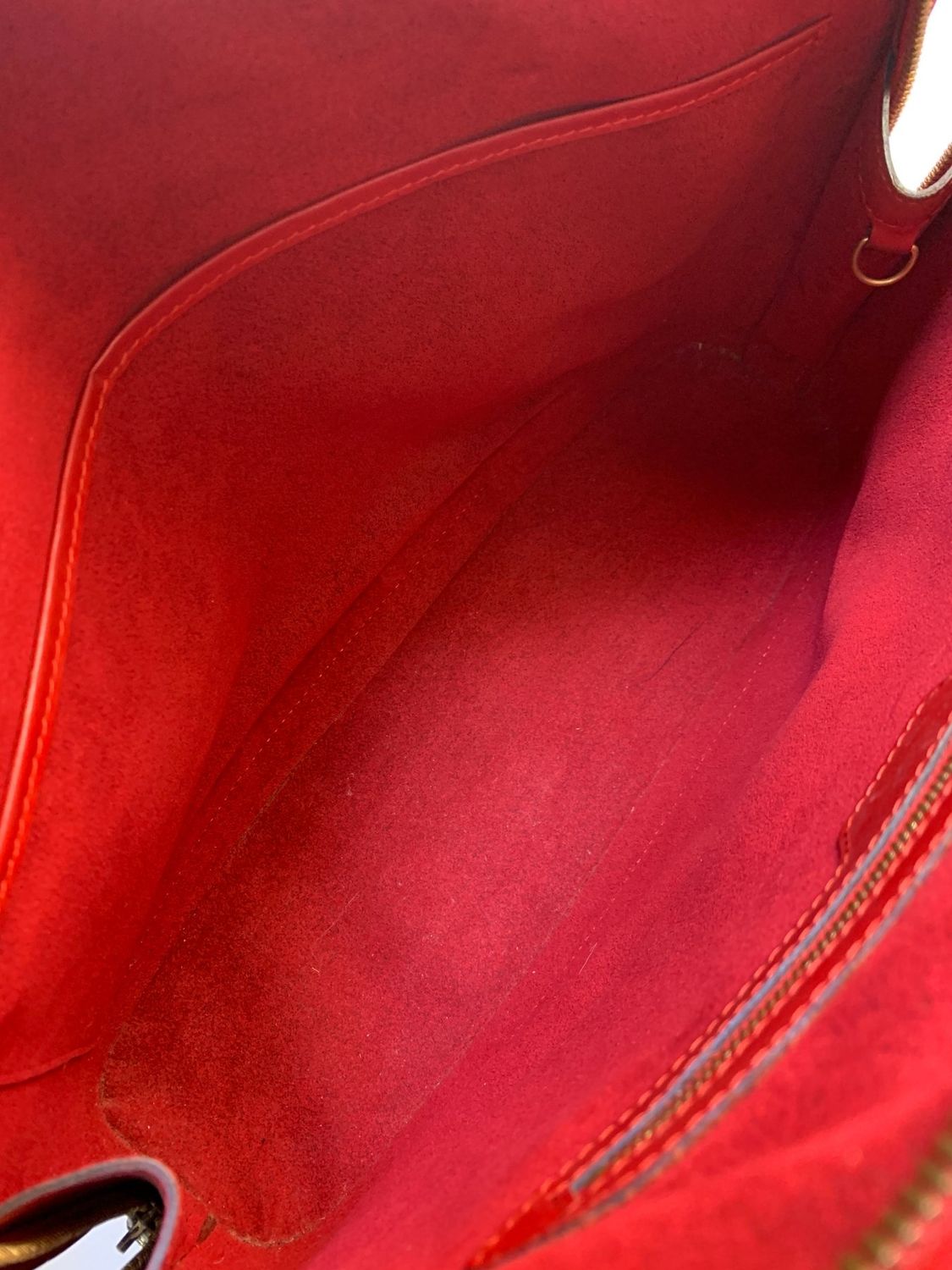Louis Vuitton Lussac Epi Leather Shoulder Bag | Red