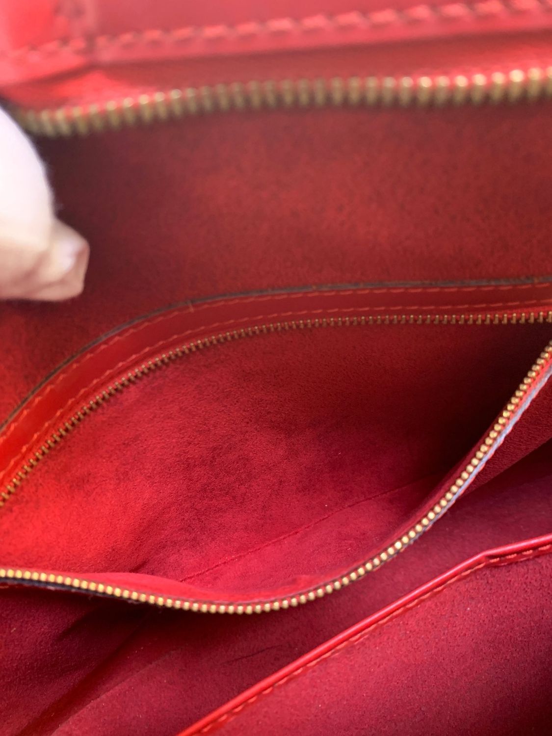 Louis Vuitton Lussac Epi Leather Shoulder Bag | Red