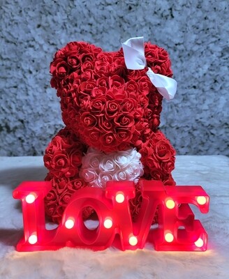 TEDDY BEAR WITH LOVE LAMP