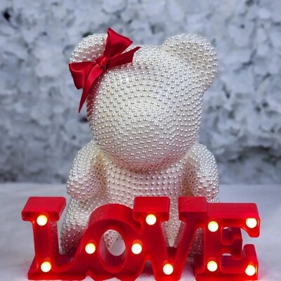 PEARL TEDDY WITH LAMP