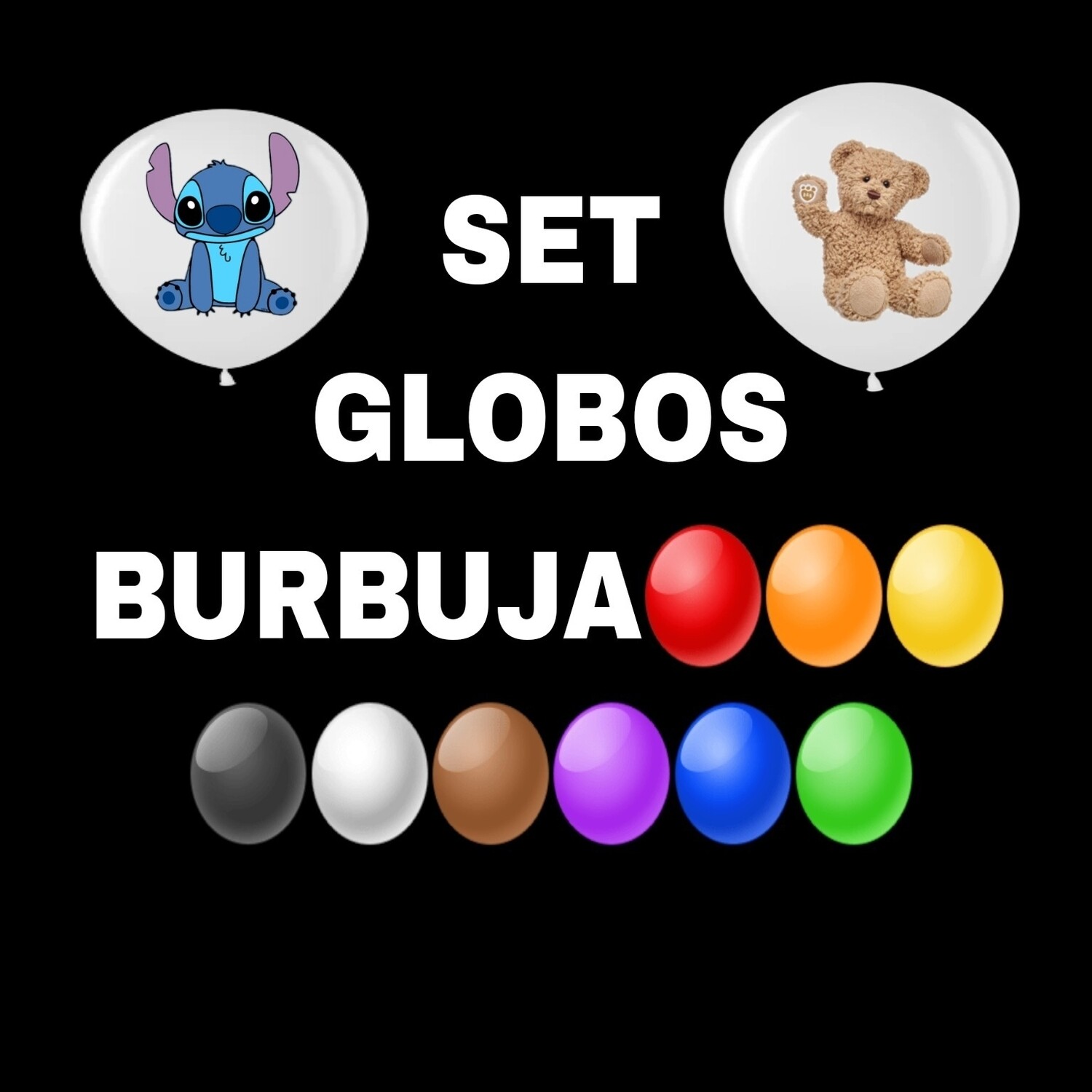 SET GLOBOS BURBUJA