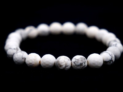 Magnesite Bracelet - 8mm faceted