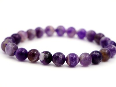 Chevron Amethyst Bracelet - 8mm