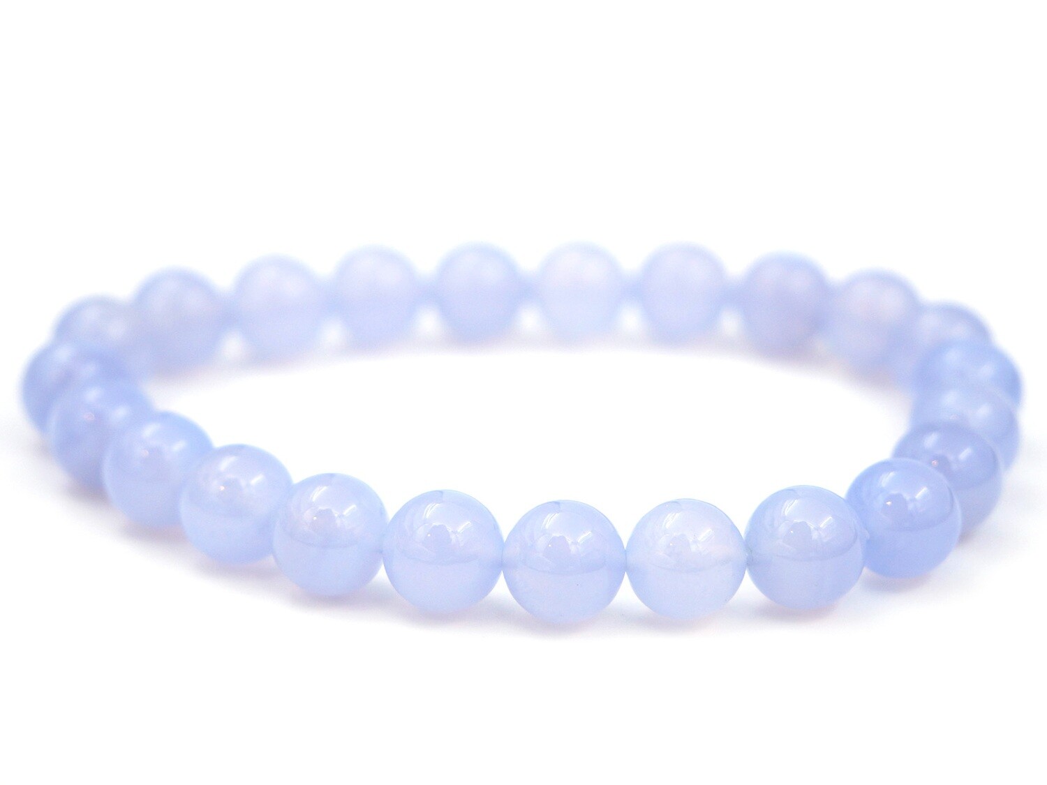 Banded Blue Chalcedony Bracelet - 8mm