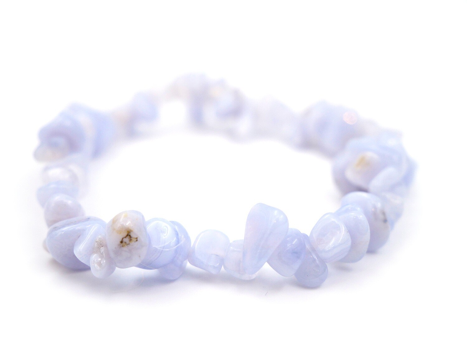 Banded Blue Chalcedony Bracelet
