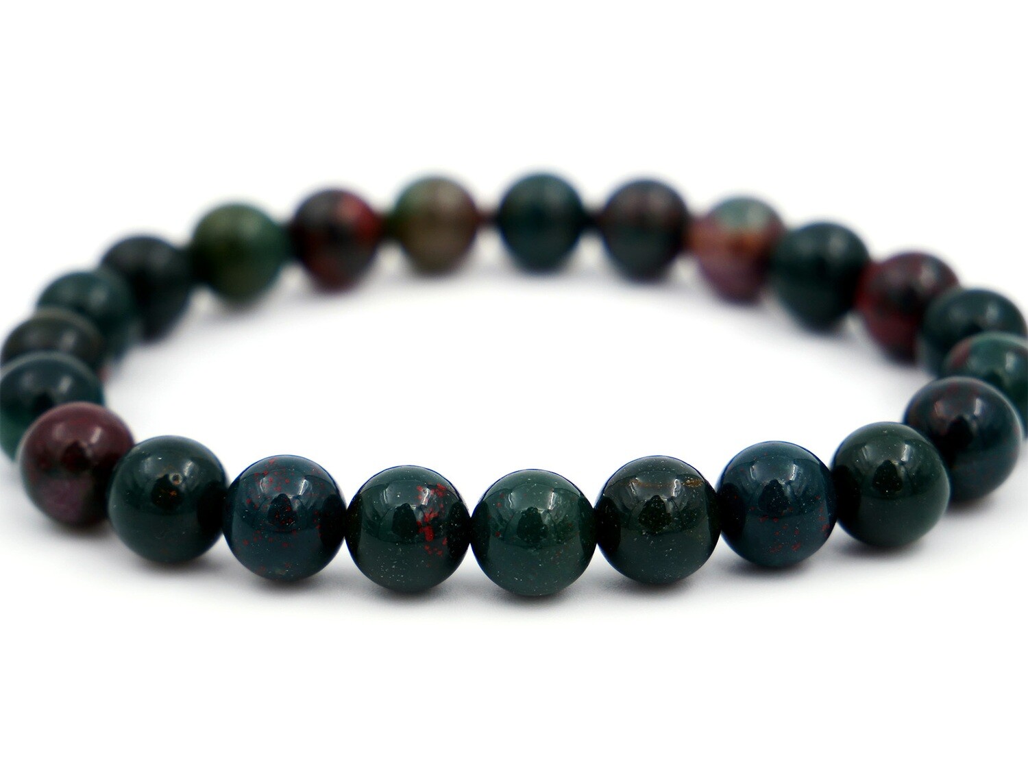 Heliotrope (Blood Jasper) Bracelet - 8mm
