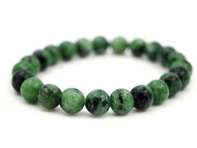 Zoisite with Ruby Bracelet - 8mm