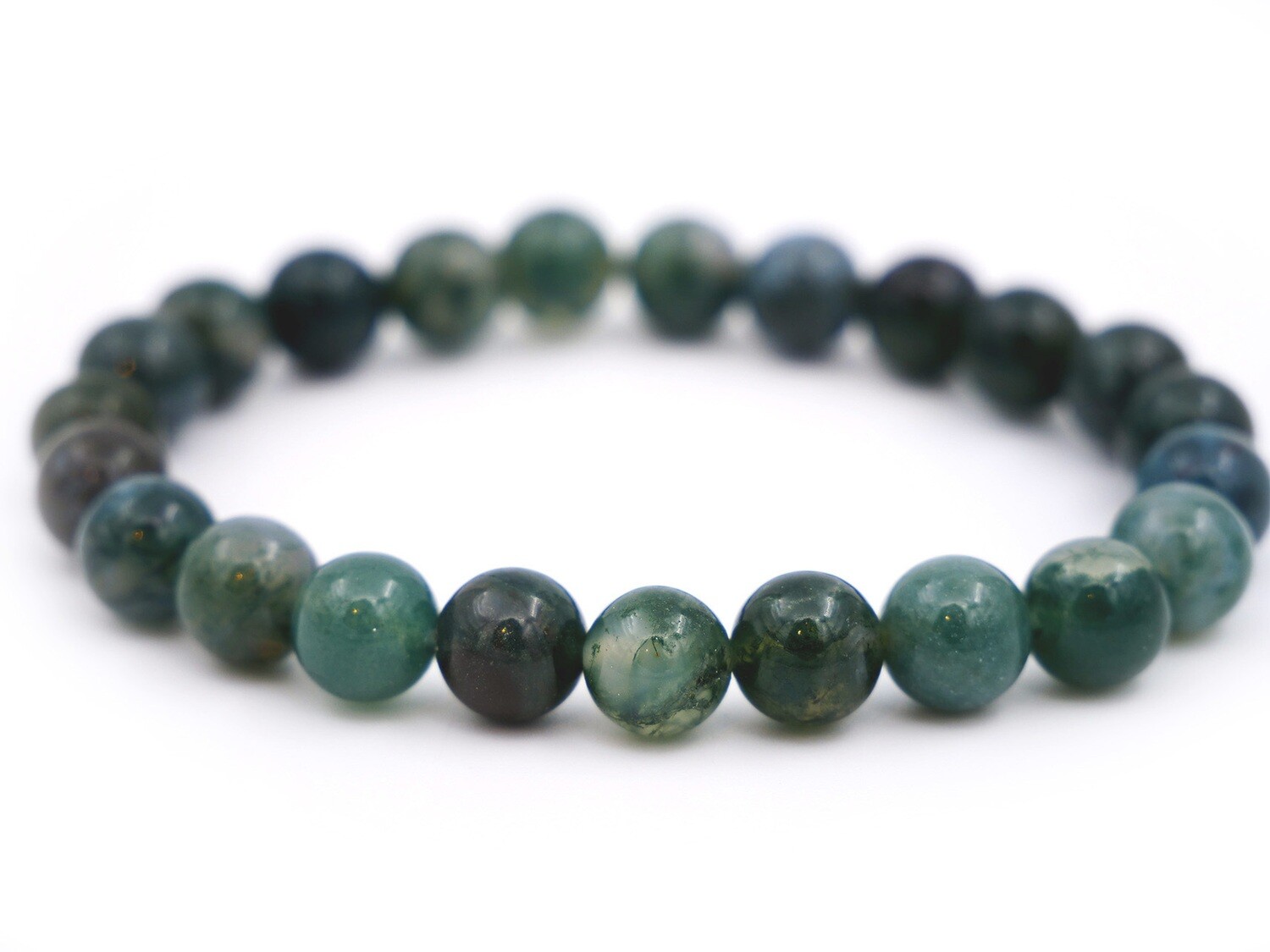 Moss Agate Bracelet - 8mm