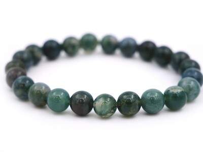 Moss Agate Bracelet - 8mm