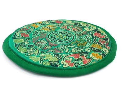 Singing bowl cushion 15cm green