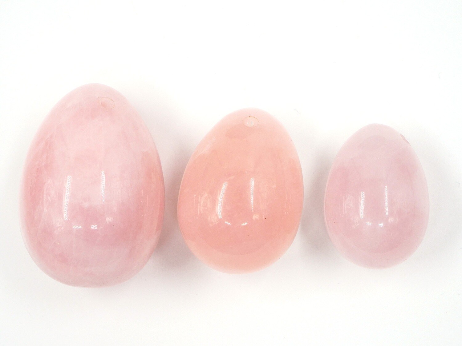 Yoni egg - Rose Quartz - Set of 3 sizes