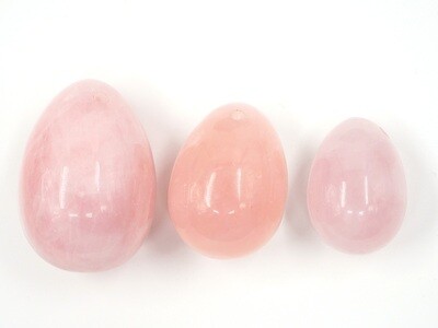 Yoni egg - Rose Quartz - Set of 3 sizes