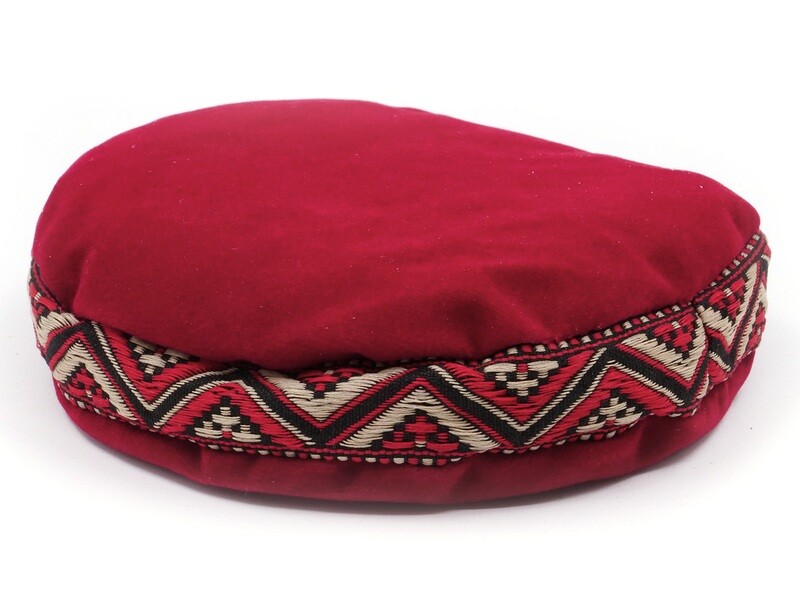 Singing bowl cushion 11 cm red