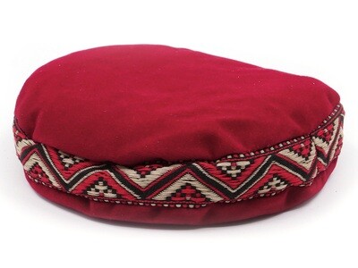 Singing bowl cushion 11 cm red