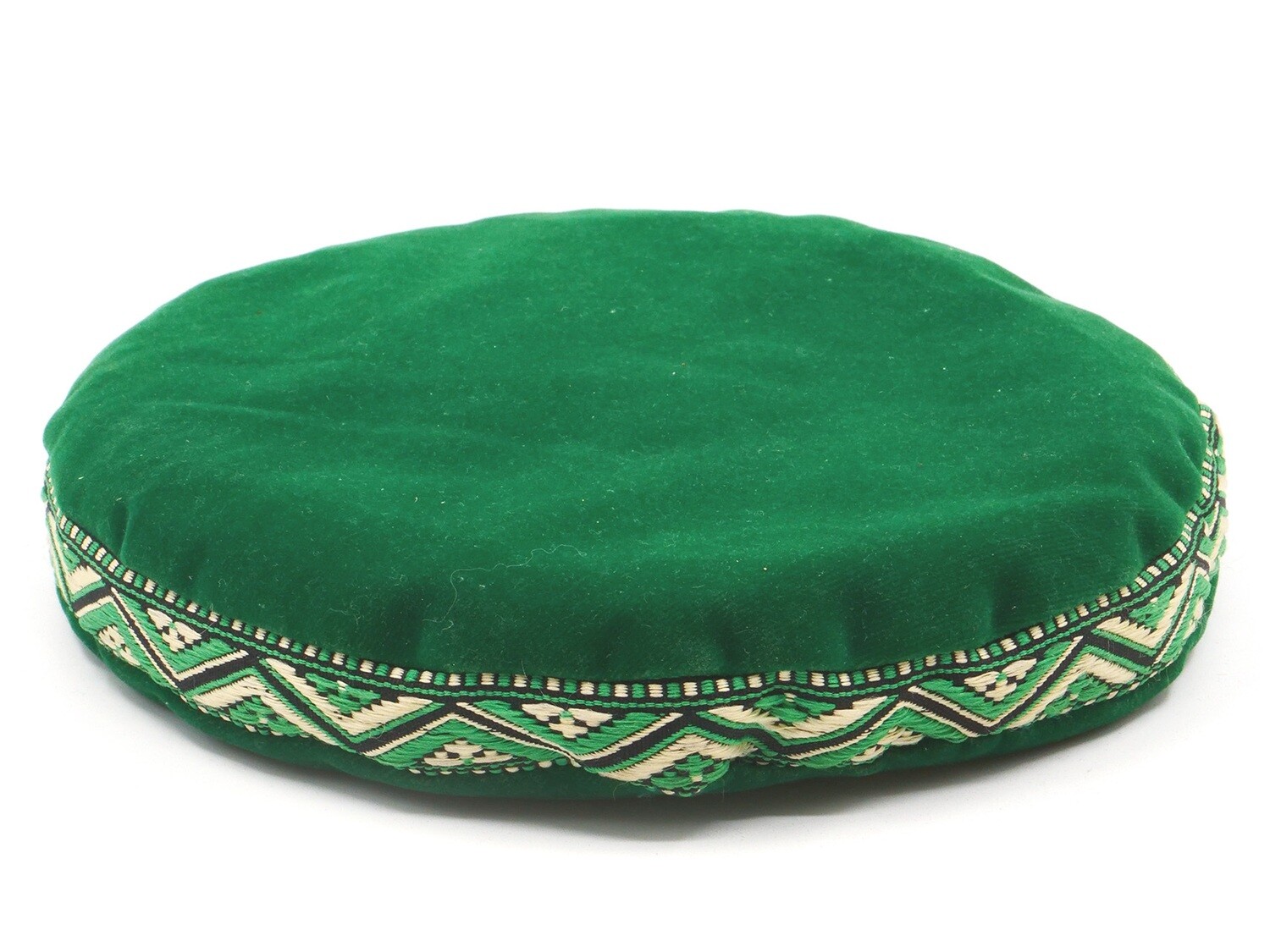 Singing bowl cushion 17 cm green