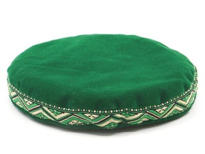 Singing bowl cushion 17 cm green