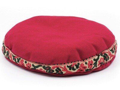 Singing bowl cushion 14 cm red