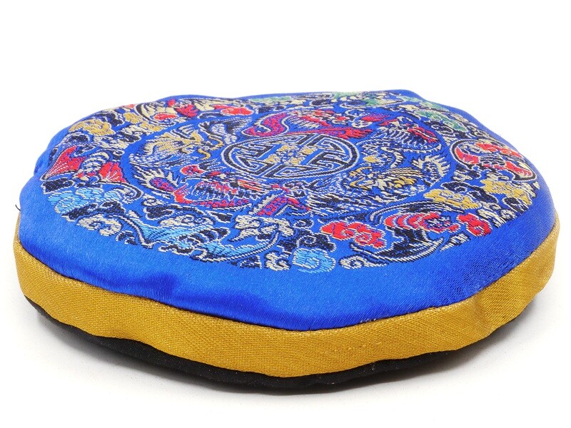 Singing bowl cushion 14 cm blue