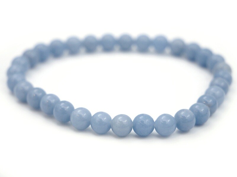 Angelite (Blue Anhydrite) Bracelet - 6mm