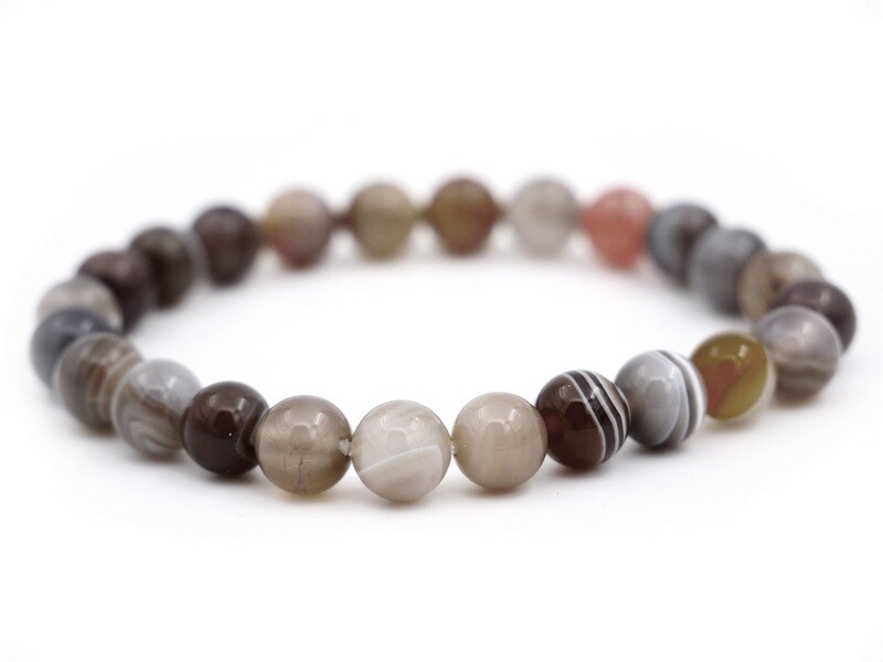 Botswana Agate Bracelet  - 8mm