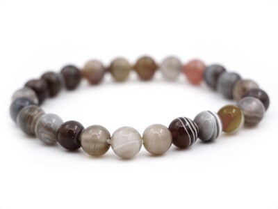 Botswana Agate Bracelet  - 8mm