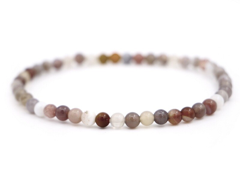 Botswana Agate Bracelet - 4mm