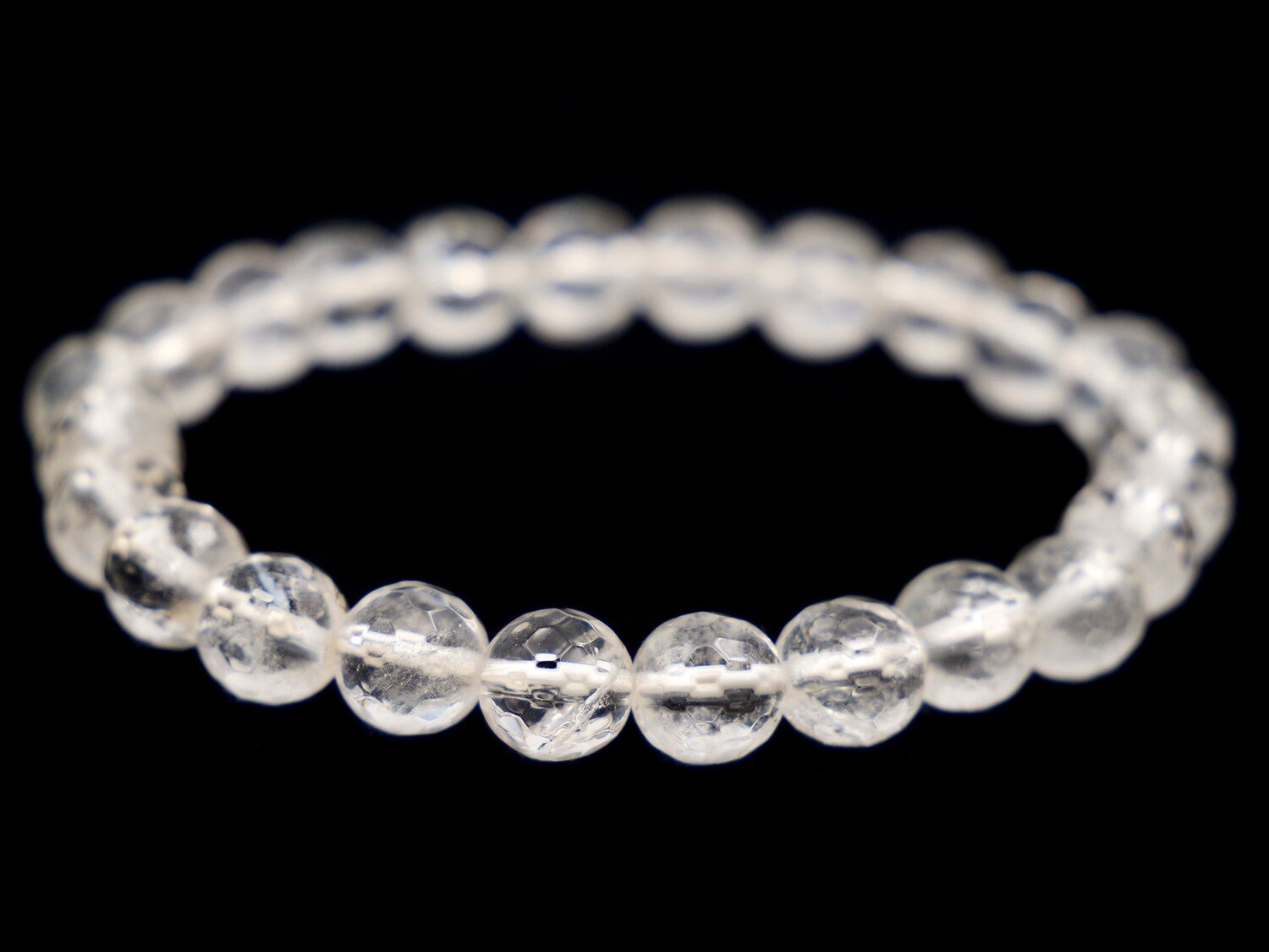 Rock Crystal Bracelet (quartz) - 8mm faceted