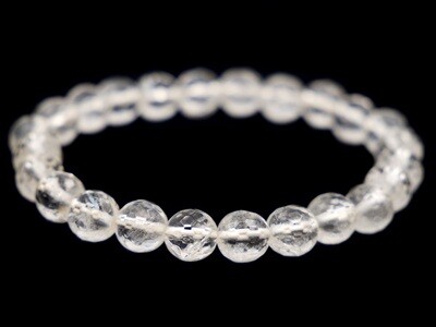 Rock Crystal Bracelet (quartz) - 8mm faceted