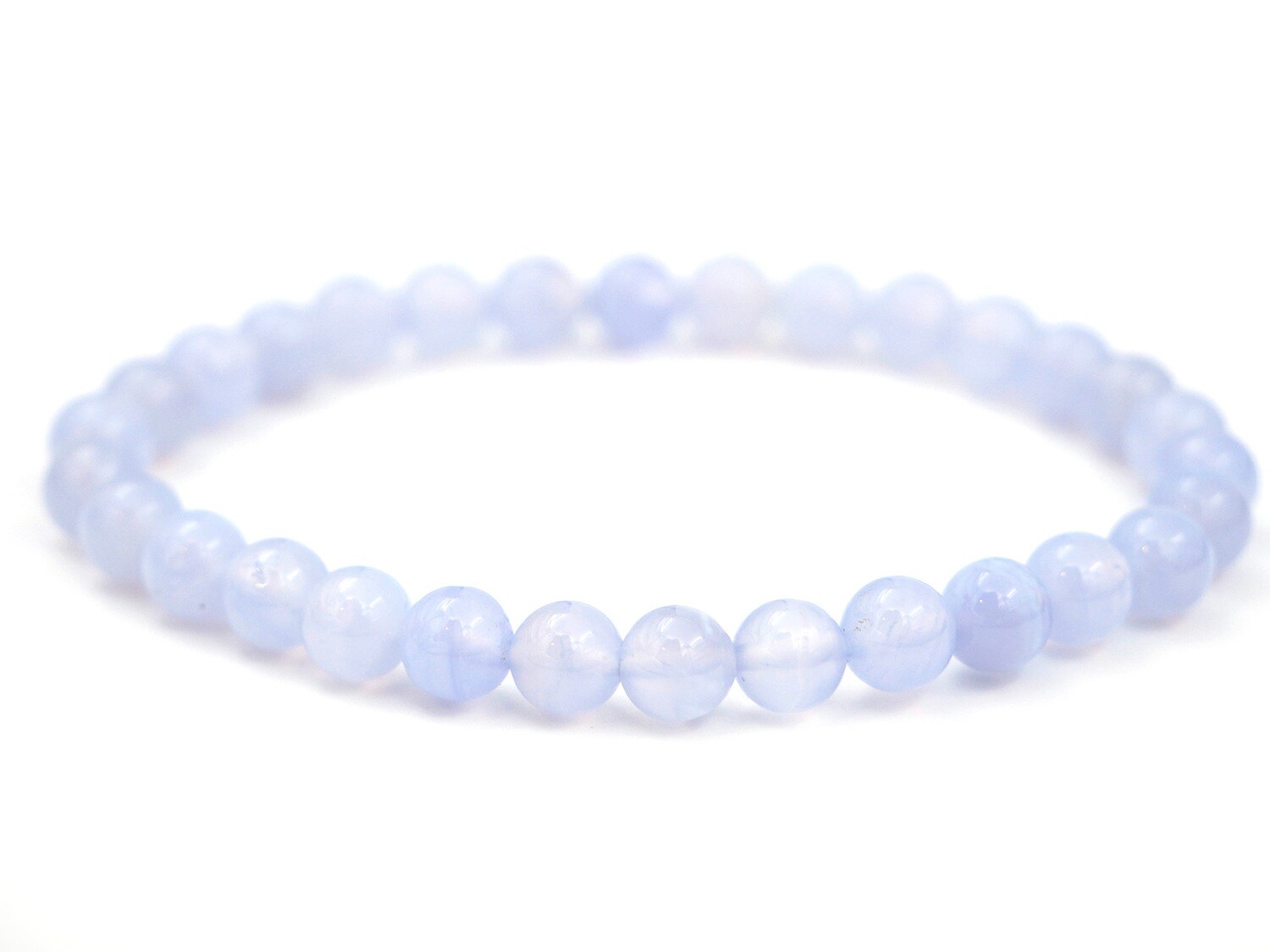 Banded Blue Chalcedony Bracelet - 6mm