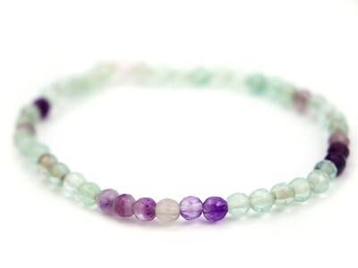 Fluorite Bracelet - 4mm faceted