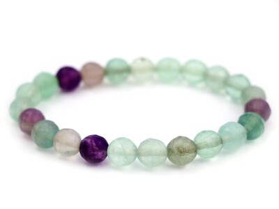 Fluorite Bracelet - 8mm faceted