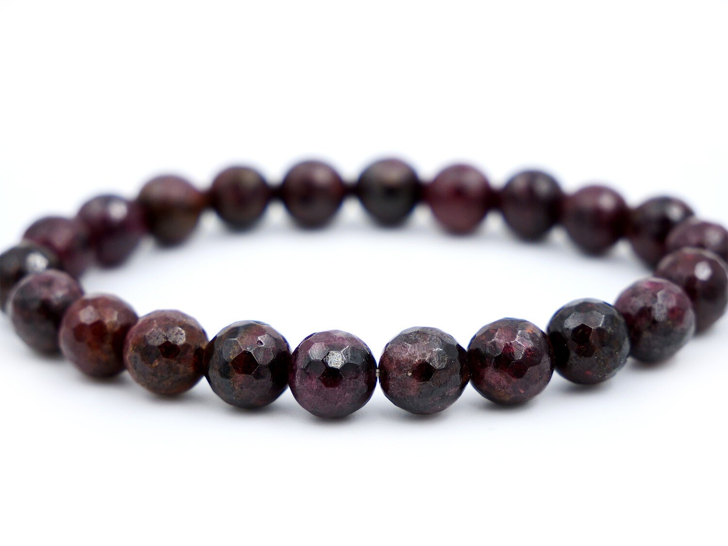 Pyrope Garnet Bracelet - 8mm faceted