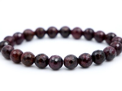 Pyrope Garnet Bracelet - 8mm faceted