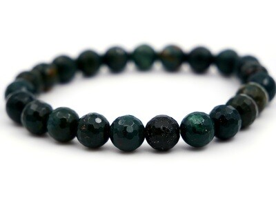 Heliotrope (Blood Jasper) Bracelet - 8mm faceted