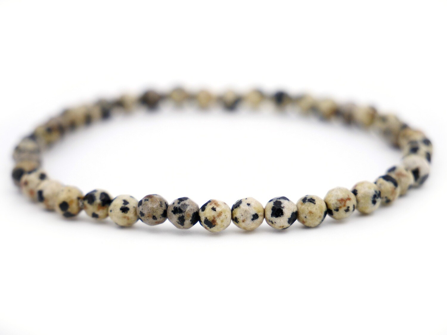 Dalmatian Jasper (Aplite or Porphyrite) Bracelet - 4mm faceted