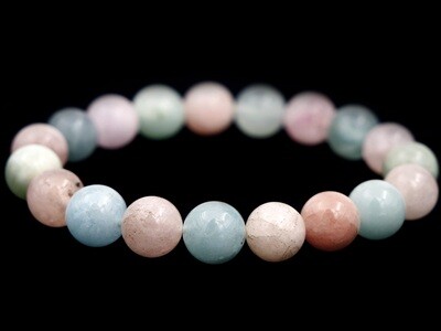 Morganite and Aquamarine Bracelet - 10mm