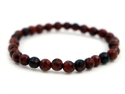 Mahogany Obsidian (Mahogany) Bracelet - 6mm faceted