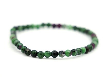 Zoisite with Ruby Bracelet - 4mm