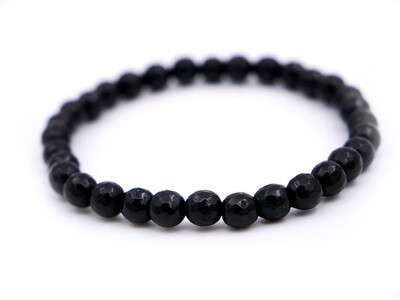 Black Tourmaline Bracelet - 6mm faceted