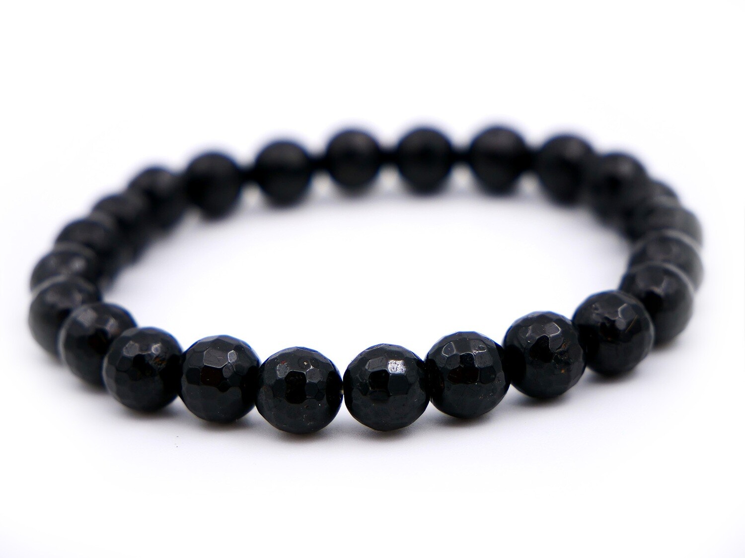 Black Tourmaline Bracelet - 8mm faceted