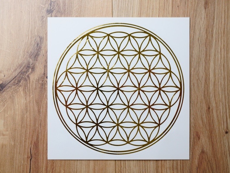 Golden Flower of Life Sticker - 20cm