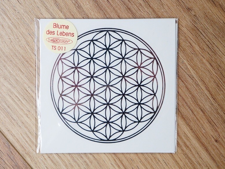 Silver Flower of Life Sticker - Pack of 5