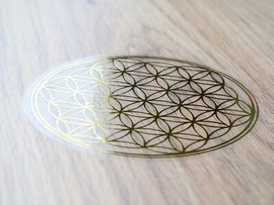 Golden Flower of Life Sticker -  8,5cm