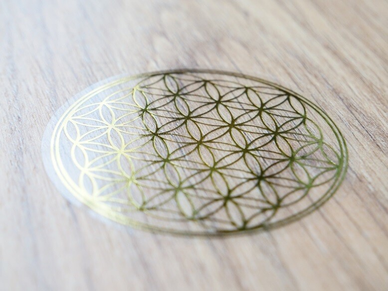 Golden Flower of Life Sticker -  5cm